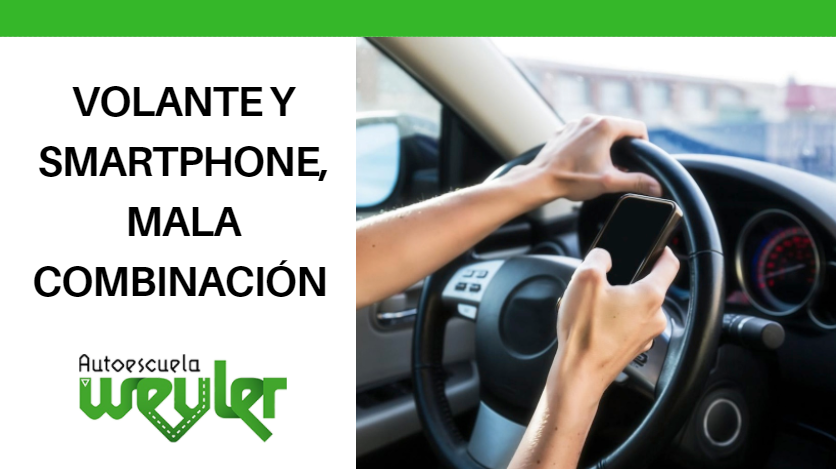 Volante y smartphone, mala combinación